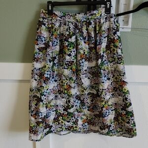 Cat, butterfly, bird, floral Print Women's circle Skirt, 2x Modcloth, Pockets!